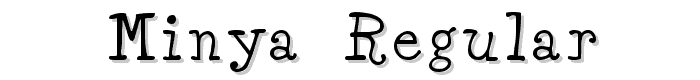 Minya Regular font